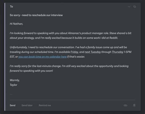 is it ok to reschedule an interview reddit