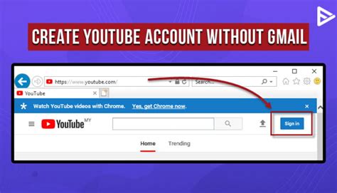 is it possible to create a youtube account without gmail