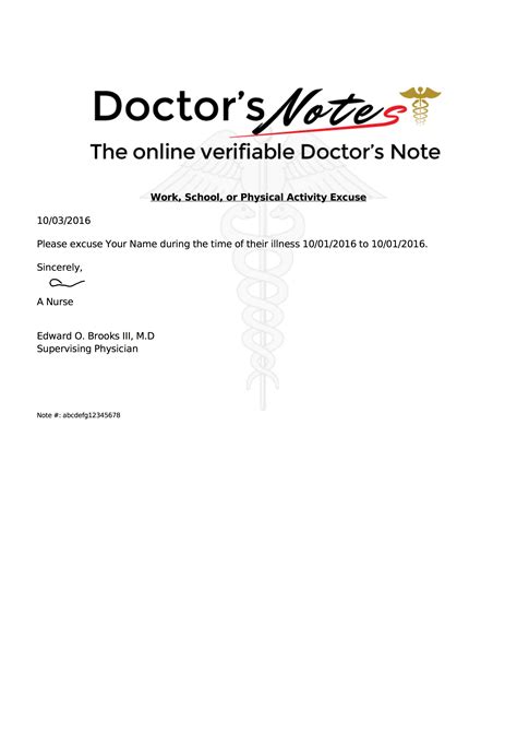 is it possible to get a doctors note online