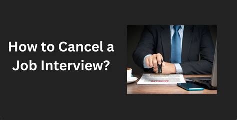 is it rude to cancel a job interview