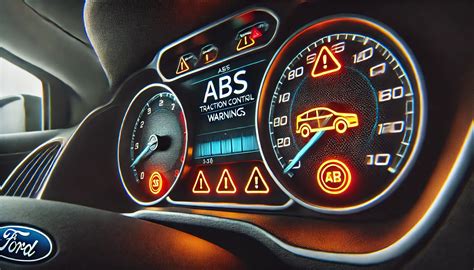 is it safe to drive with abs and traction light on ford