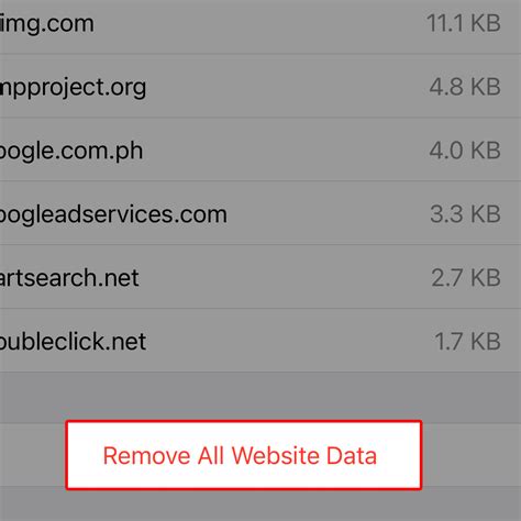 is it safe to remove all website data from safari