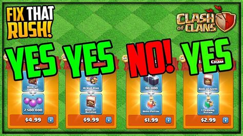 is it worth it to rush in clash of clans