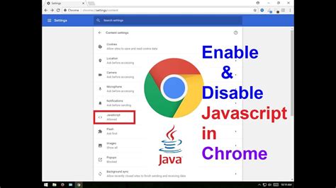 is javascript automatically enabled in chrome