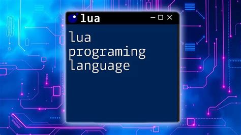 is lua a good first language