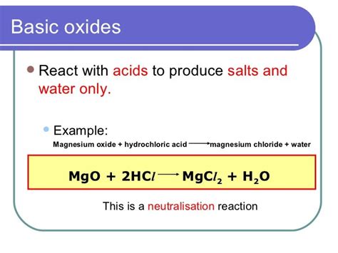is magnesium oxide a basic oxide
