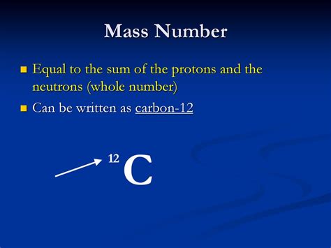 is mass number equal to neutrons
