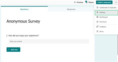 is microsoft forms anonymous