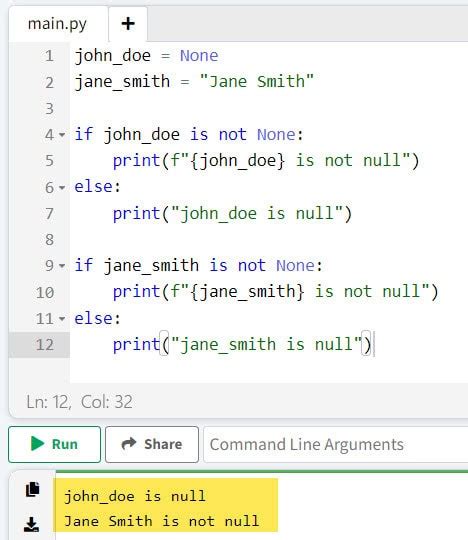 is not null check in python