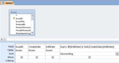 is not null in access query