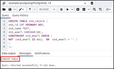 is not null in postgresql