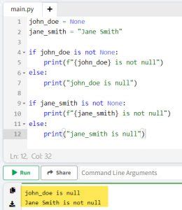 is not null in python