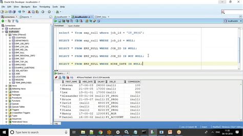 is null in oracle