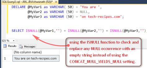 is null in sql query examples