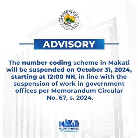 is number coding suspended in makati