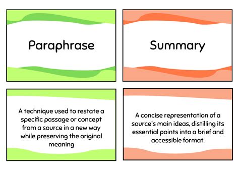 is paraphrase and summary the same