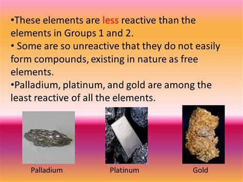 is platinum reactive or unreactive