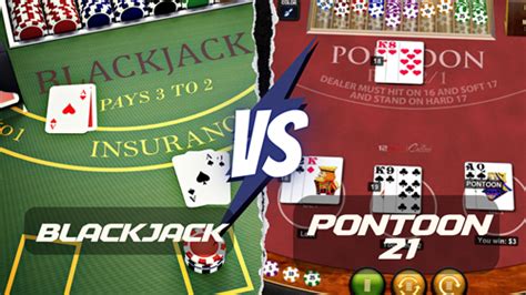 is pontoon 21 the same as blackjack