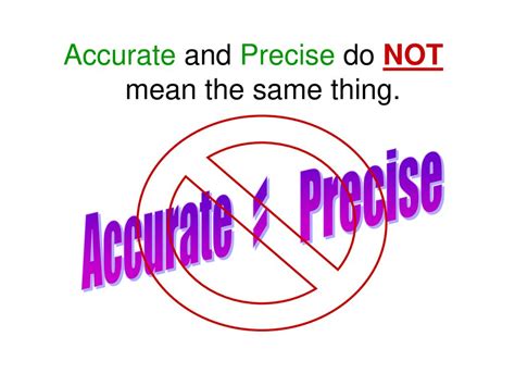 is precise and accurate the same thing