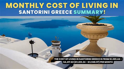 is santorini expensive to live