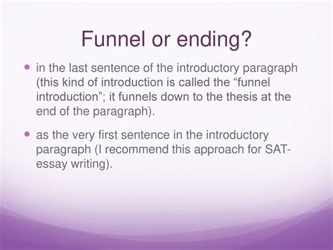 is the thesis at the end of the intro