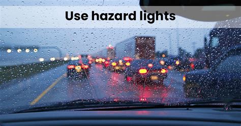 is the use of hazard lights permitted while driving