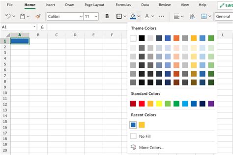 is there a color picker in excel