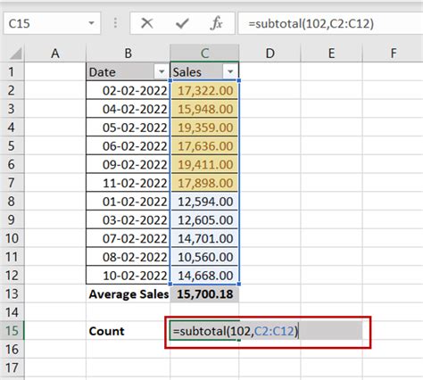 is there a formula in excel to count highlighted cells