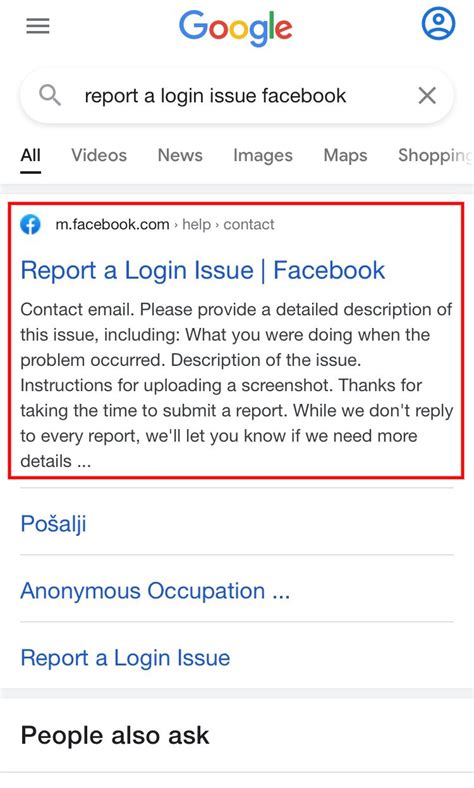 is there a login issue with facebook today