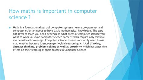 is there a math in computer science