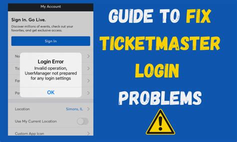 is there a problem with ticketmaster login