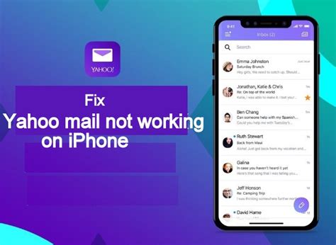 is there a problem with yahoo mail on iphone