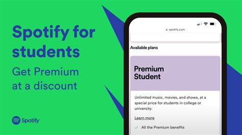 is there a student discount for spotify premium