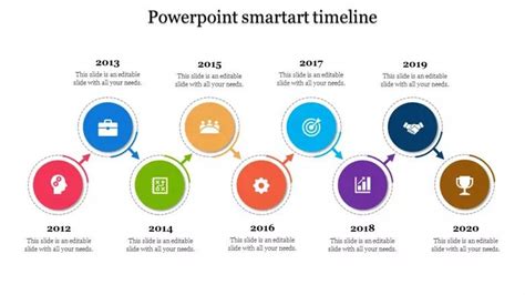 is there a timeline smartart in powerpoint