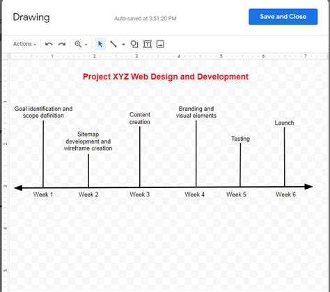 is there a timeline template in google docs