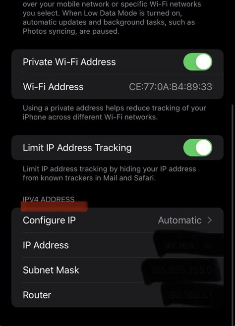 is there a way to change ip address on iphone