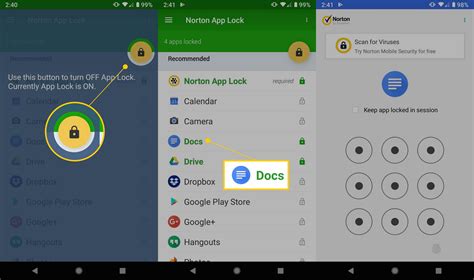 is there a way to lock apps on android