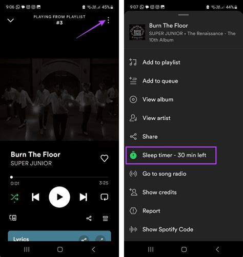 is there a way to set a timer on spotify