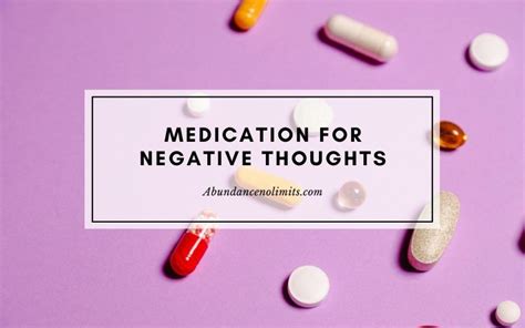 is there medication for negative thoughts