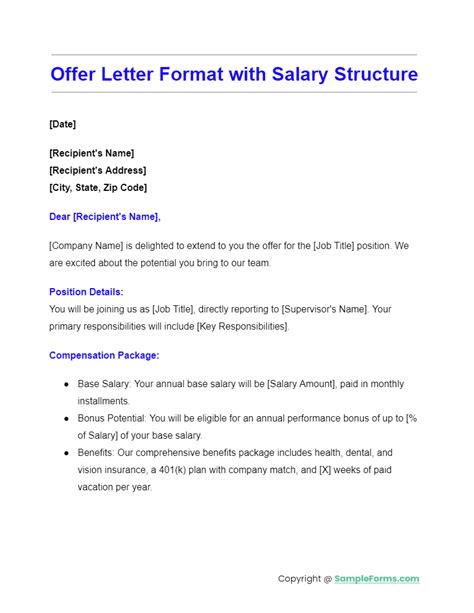 is variable pay mentioned in offer letter