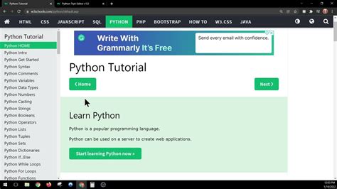is w3schools good for learning python