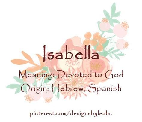 isabelle name meaning hebrew