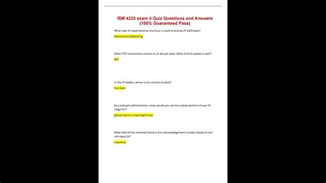 isms test quiz questions and answers