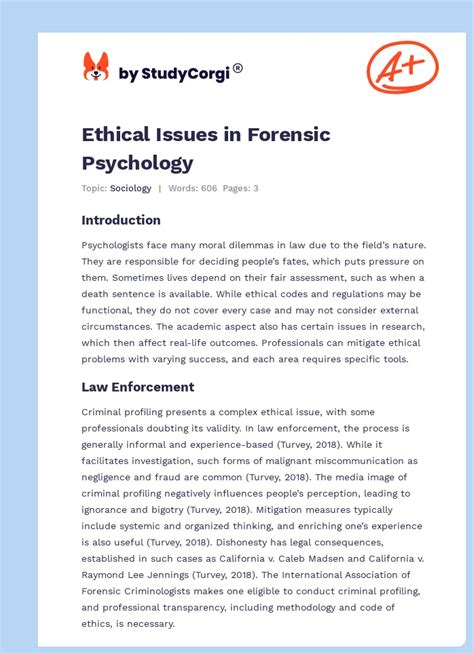 issues in forensic psychology