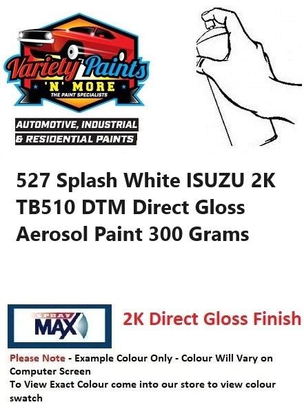 isuzu splash white paint code