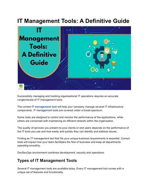 it management tools examples