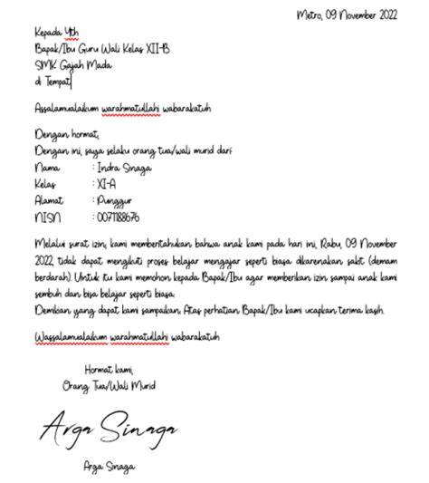 izin sakit guru