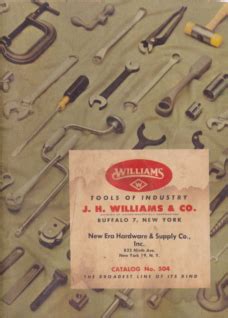 J H Williams Tools Catalog
