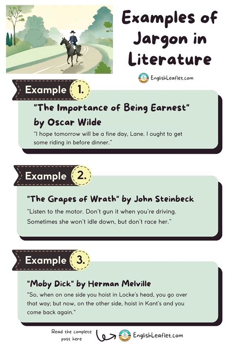 jargon examples sentences in literature