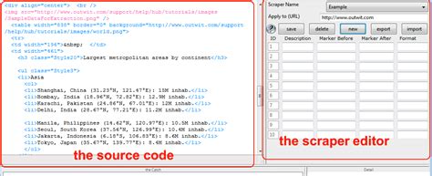 java code to extract data from website